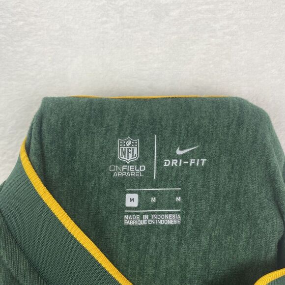 Nike Dri Fit NFLGreen Packers Sweatshirt Mens Medium Green Logo 1/4 Zip Pullover - Picture 7 of 9